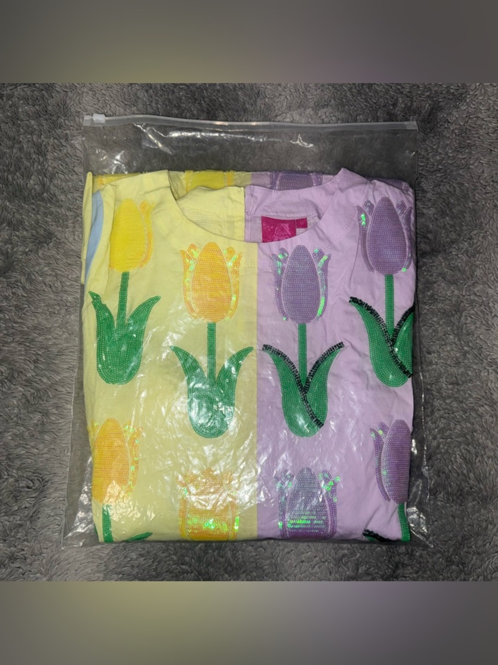 QUEEN OF SPARKLES NEON COLORBLOCK TULIP MINI DRESS - Picture 7 of 10